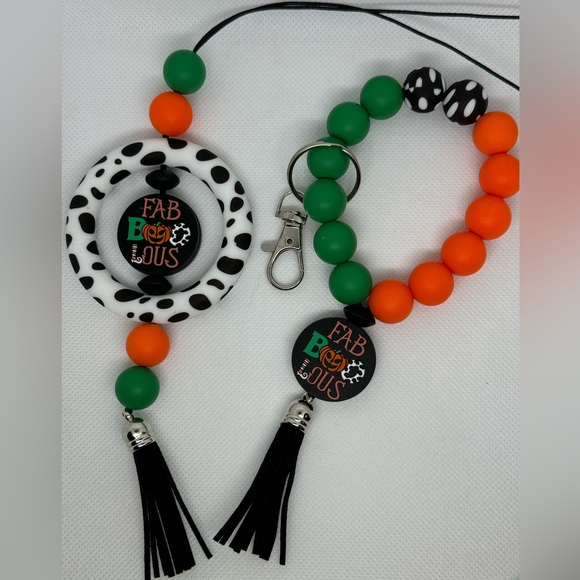Halloween Themed Car Charm w/ Coordinating Keychain - Picture 1 of 2